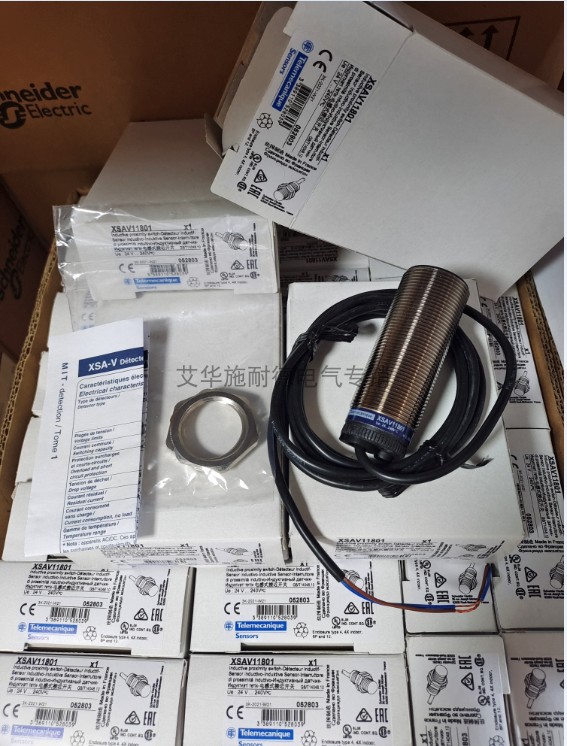 现货原装正品施耐德接近开关XSAV11801应用旋转打滑及轴过载检测