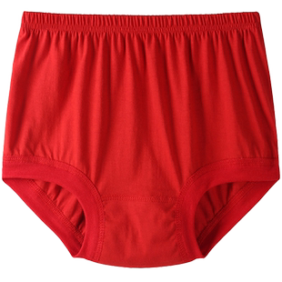 本命年纯棉内裤妈妈中老年人大码宽松全棉透气大红色老奶奶短裤头