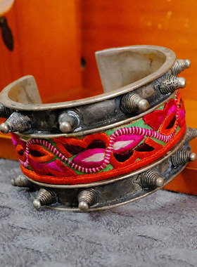 老蕾银手镯民族风手镯