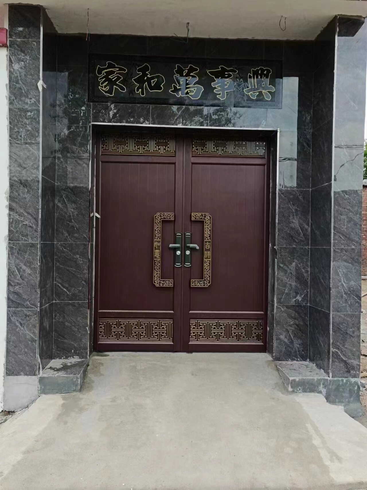 中式庭院大门双开大门农村自建房大门进户门农村院子大门围墙大门