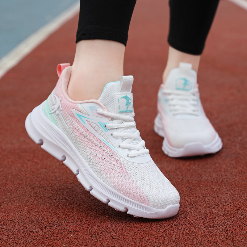 女鞋运动鞋女2026春夏新款飞织网面透气跑步鞋女款休闲鞋轻便薄款