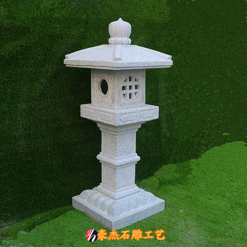 天然日式石灯户外园林景观
