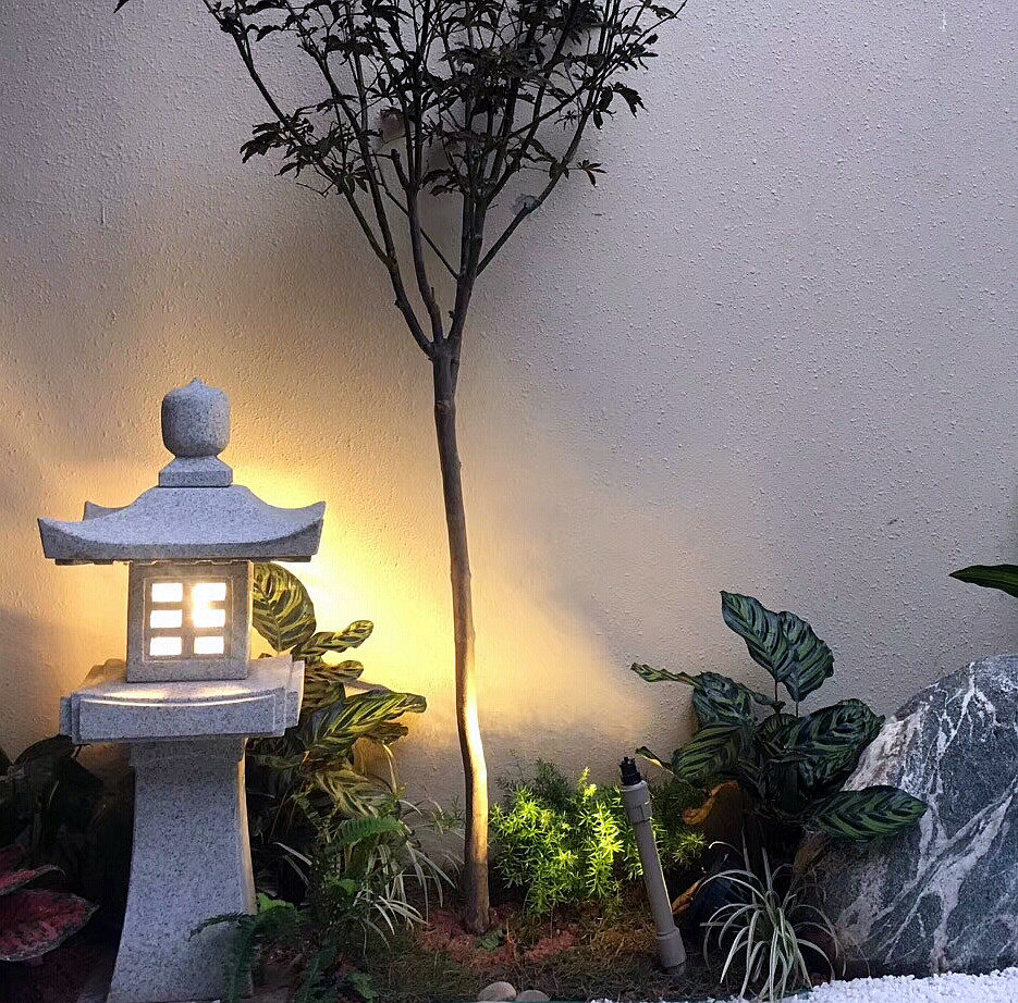 户外石灯日式庭院石灯园林景观灯装饰石灯笼草坪灯石头灯石雕摆件