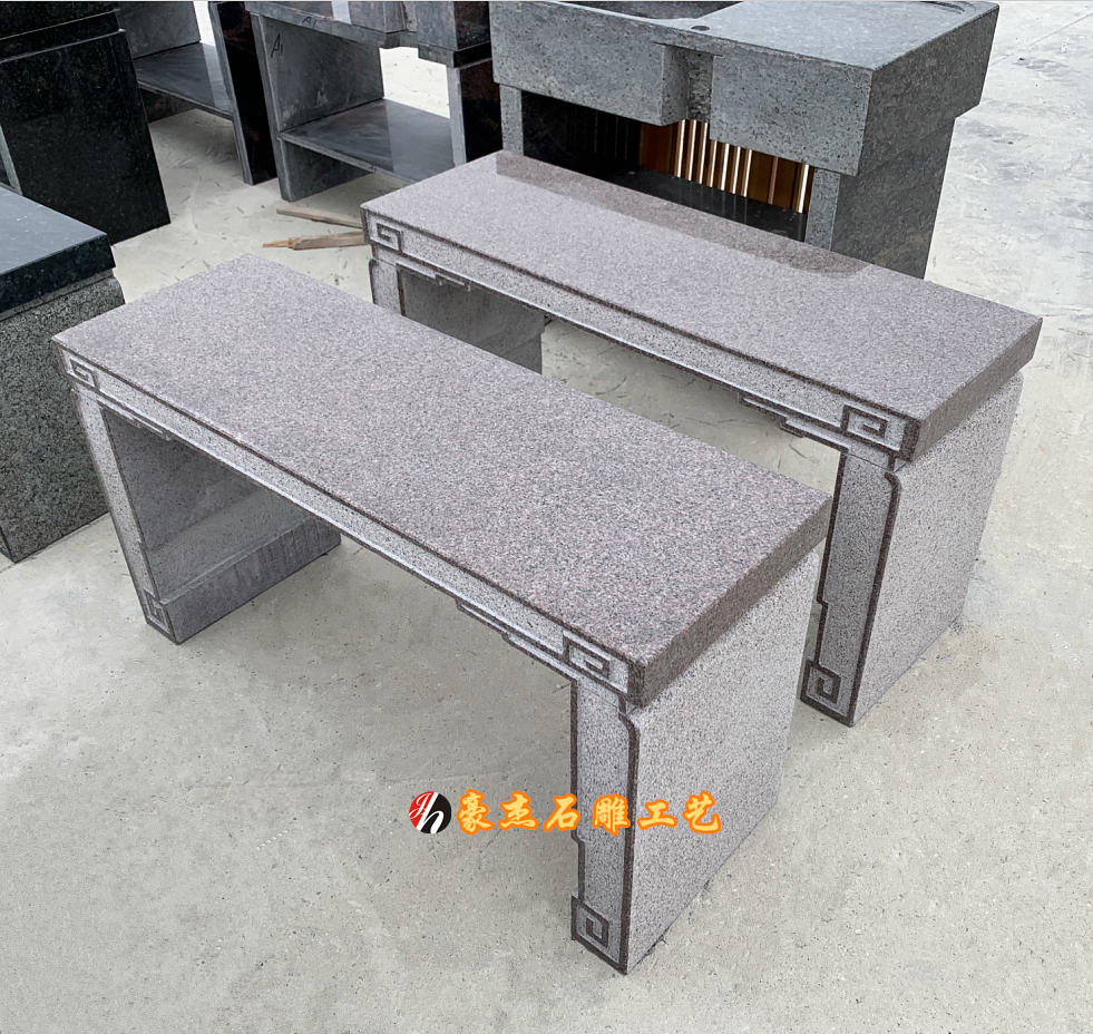 天然石盆景架长方形花架石头花架子长花几户外中式庭院花盆石架子