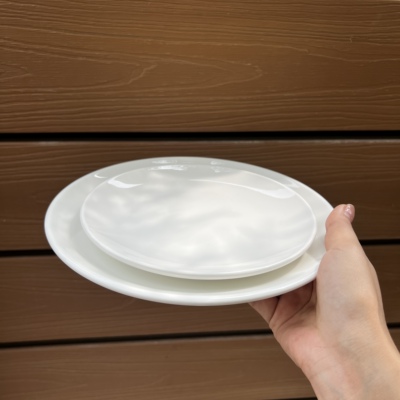 代购美国TUXTON韩式ins乳白色陶瓷西餐盘牛排盘甜品盘沙拉意面盘