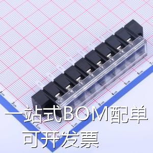 KF28HM-7.62-8P栅栏式接线端子 7.62mm 1x8P每排P数:8排数:1