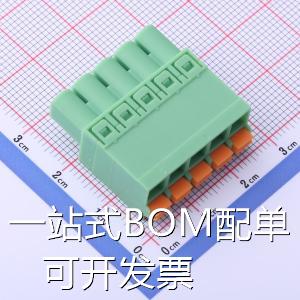 KF2EDGKN-5.08-5P插拔式接线端子 5.08mm 1x5P排数:1每排P数:5