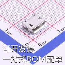 MICRO-01-G1P1-A1T2 USB连接器 Micro-B 母座 卧贴 有卷边有柱固