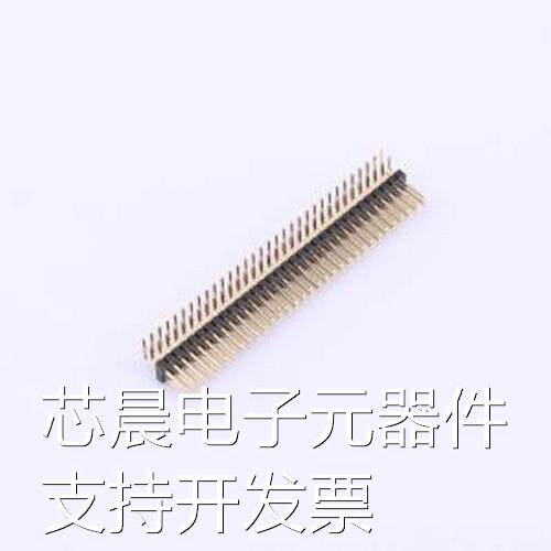 X1321WR-2x32J-C40D18 排针 2x32P 间距:1.27mm 方针 弯插,P=1.27
