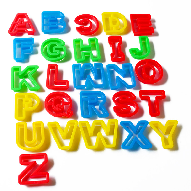 正品培培乐彩泥模具工具儿童橡皮泥面团字母印模套装021