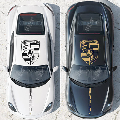 适用于保时捷718车贴拉花987 981卡曼Cayman改装饰引擎盖字母贴纸