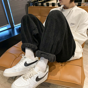 2022加绒加厚纯色束脚裤男生休闲裤D201-DM182-P60,太青春穿搭女微胖图片