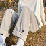 D201-DM92-P40男款夏装直筒纯色灯芯绒休闲裤宽松透气运动裤，女装休闲裤，电商D321-1