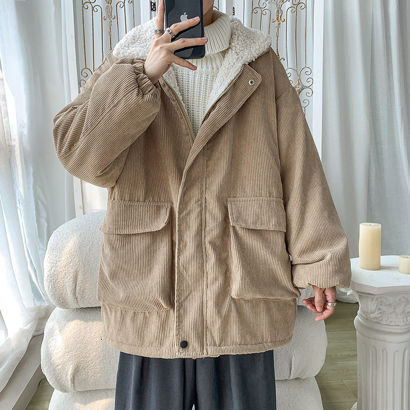 2025冬季加厚羊羔绒棉衣外套男D201-DM181-P120,男装棉衣,电商D321-1