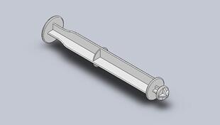 一次性注射器塞杆注塑成型工艺及模具CAD图纸设计带Word说明文档