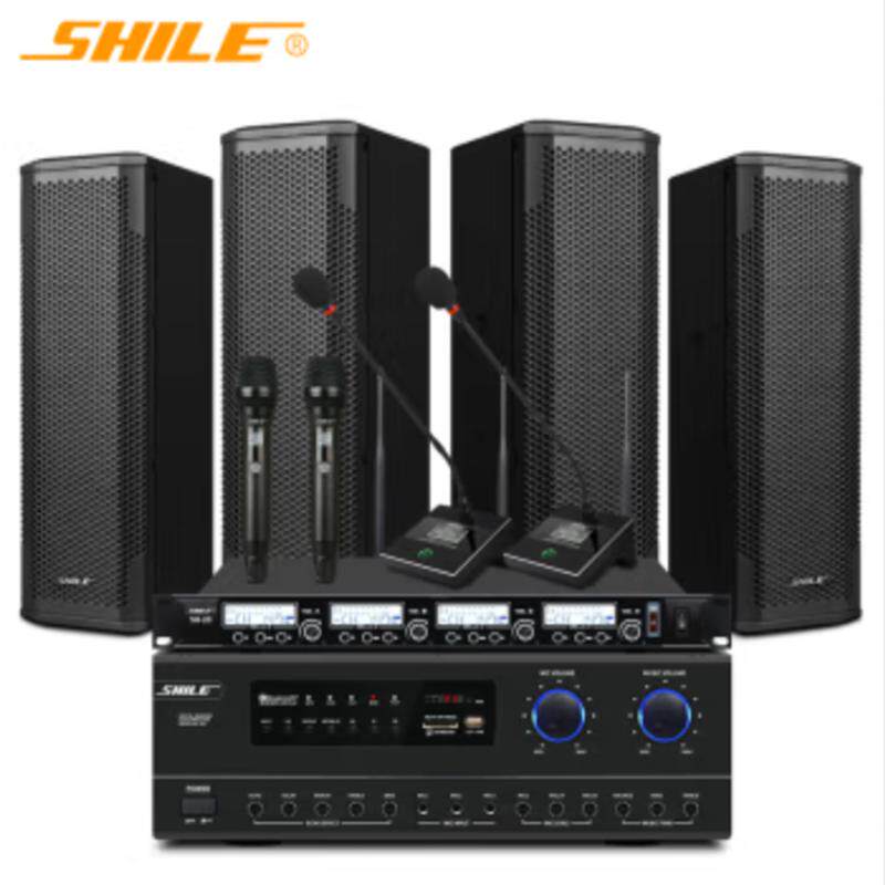 SHILE/狮乐 AV-108/BX-402两对+SH20专业中小型会议室音响系统