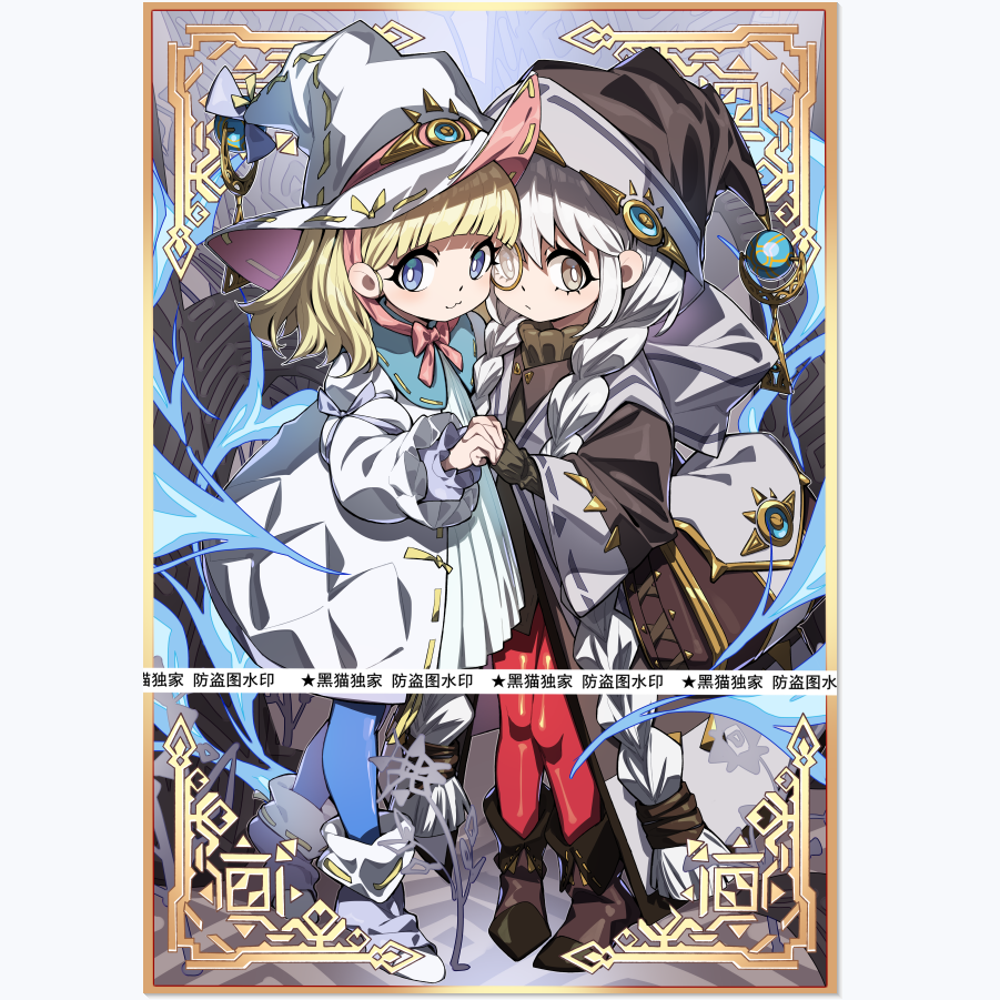 【黑猫子品牌-萤火】游戏王-妹套-白森 黑魔女 小黑小白 卡套独家