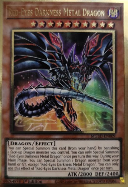 【黑猫卡牌】游戏王-pgr-真红眼暗钢龙 mged 一刷