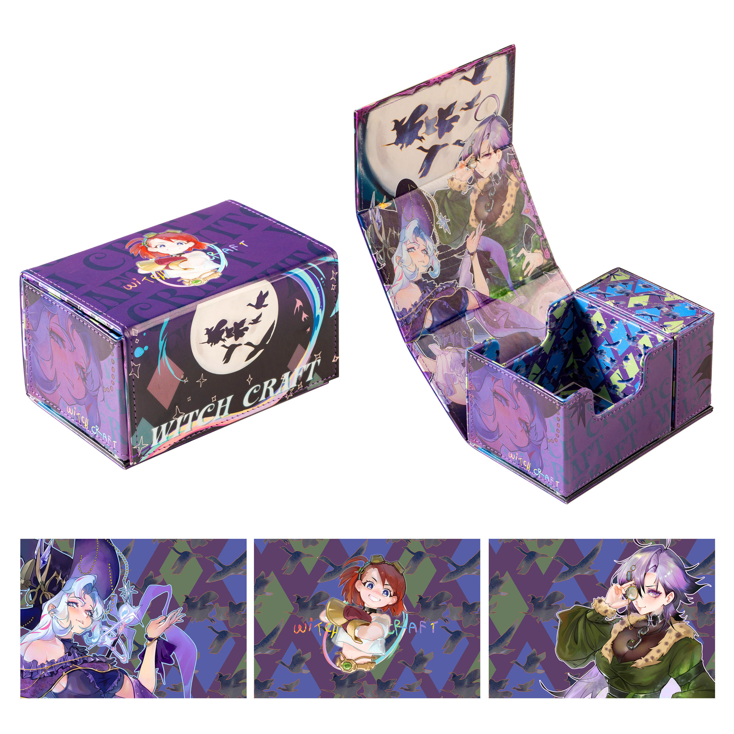 【黑猫子品牌 萤火】游戏王-卡盒-魔女术 魔女工艺掌门 皮质卡盒