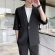 薄款 潮男春夏季 韩版 青少年宽松中袖 西服 轻熟风七分袖 男士 休闲西装