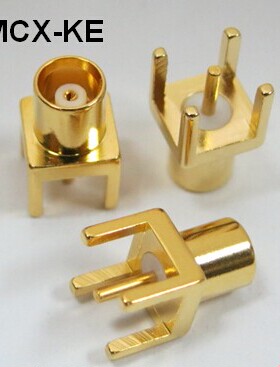 MCX-KE MCX-KWE 母座弯头直脚母头 MMCX-KWE四脚公头 焊PCB板插座