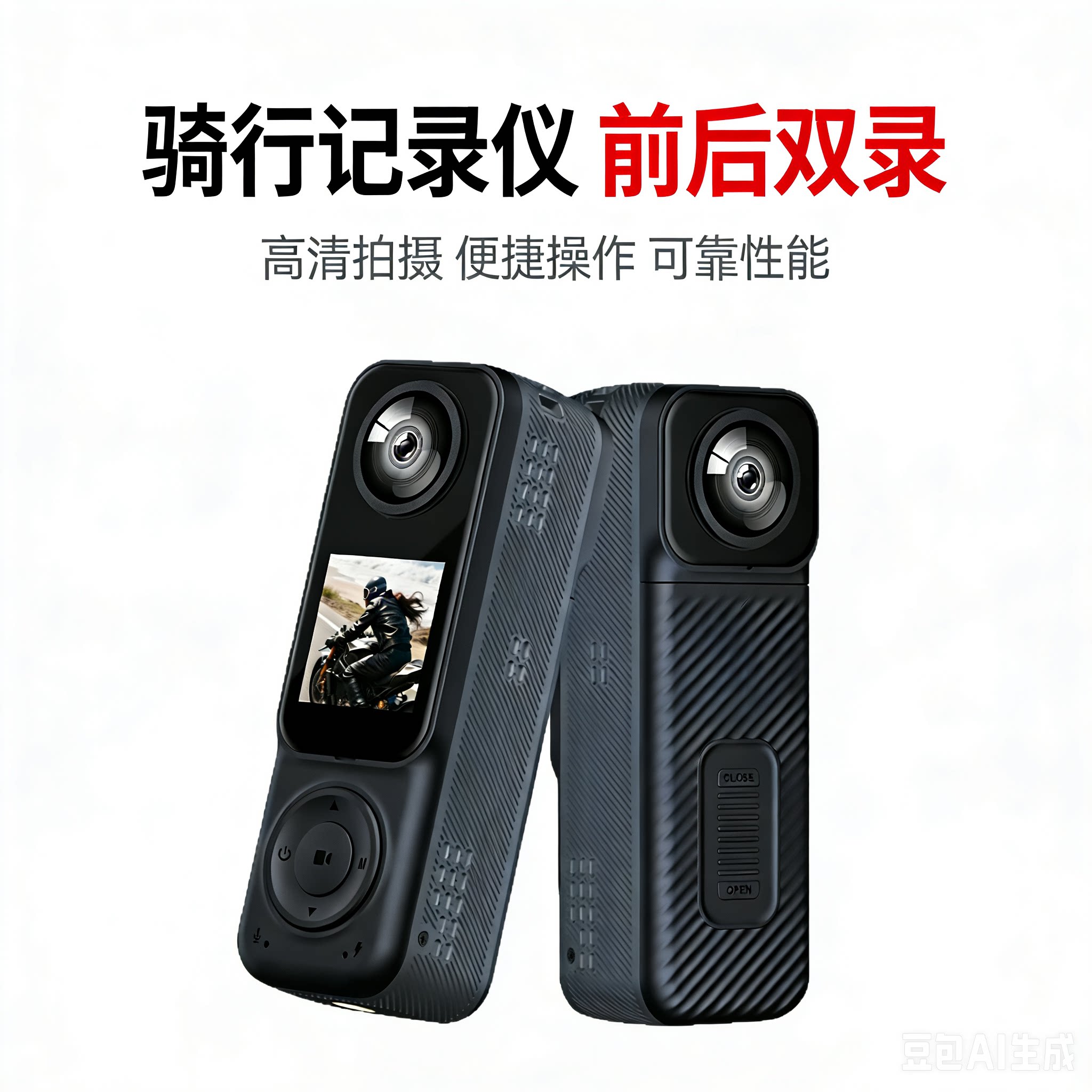 电动摩托车行车记录仪360度全景前后双摄双镜头2026新款运动相机图片