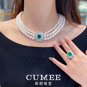 晚宴款 气质姐姐推荐 人工澳白贝珠珍珠项链.银镀金