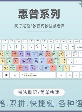 适用惠普星14寸笔记本ce1007TX电脑办公软件功能快捷键盘保护贴膜