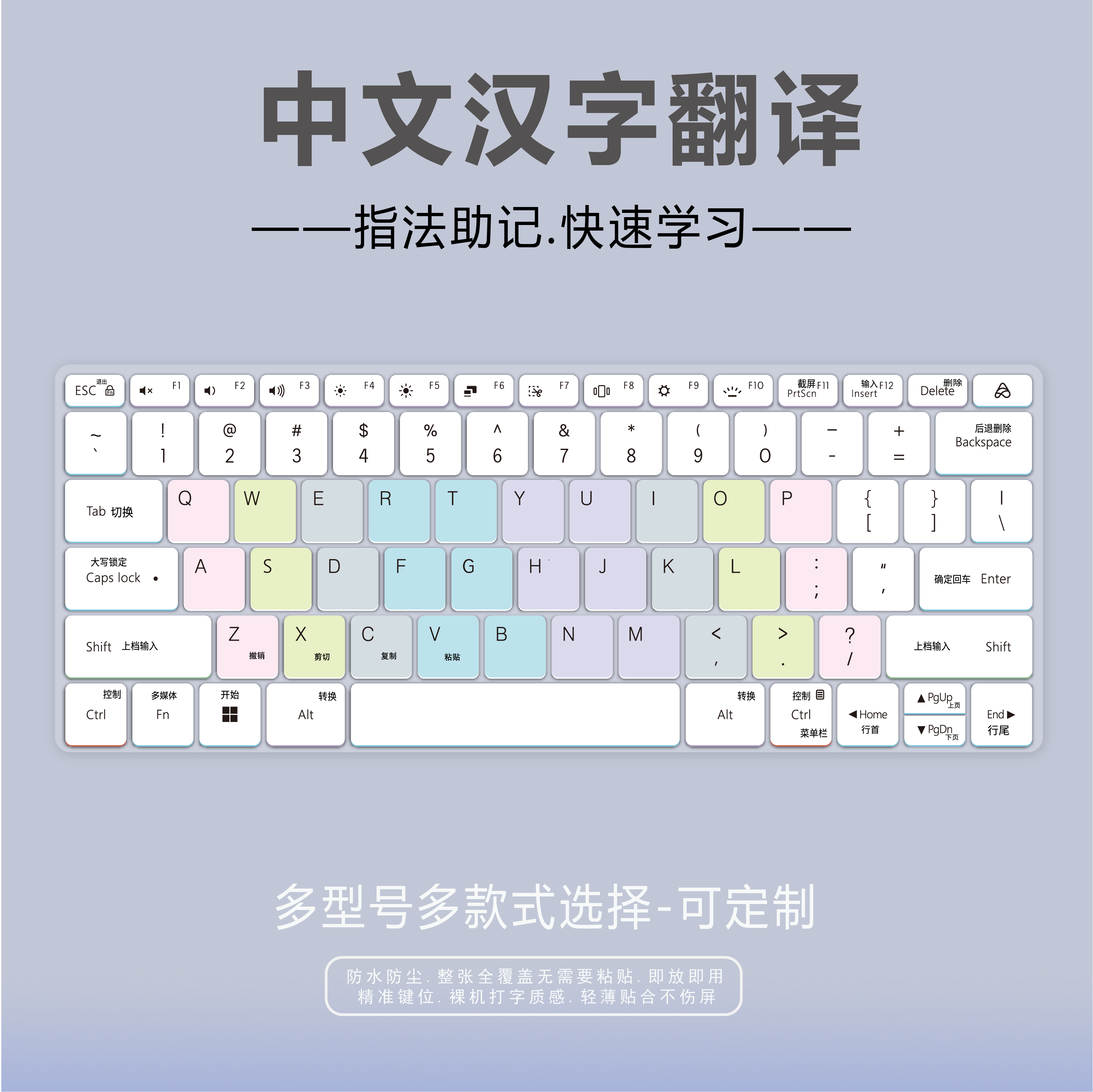 适用小米RedmiBookPro14 2022键盘膜仓颉五笔RMA2201-AG中文翻译