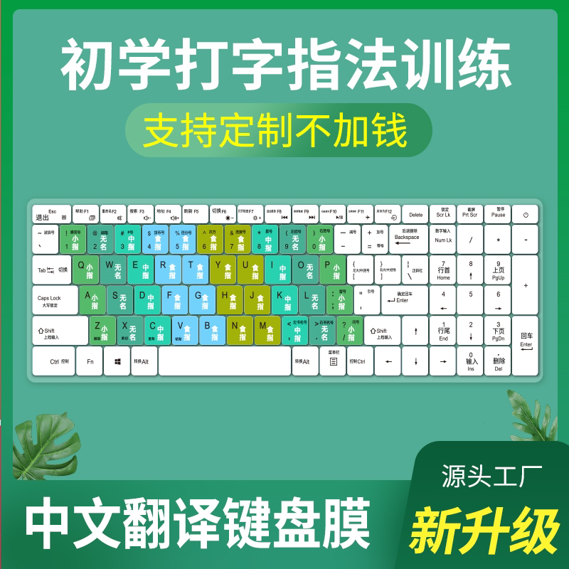 适用摆渡者F156国行笔记本电脑15.6英寸键盘膜学生练习拼音打字贴
