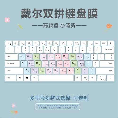 适用戴尔灵越pro 5310 13.3寸微软搜狗小鹤自然码双拼键盘保护膜