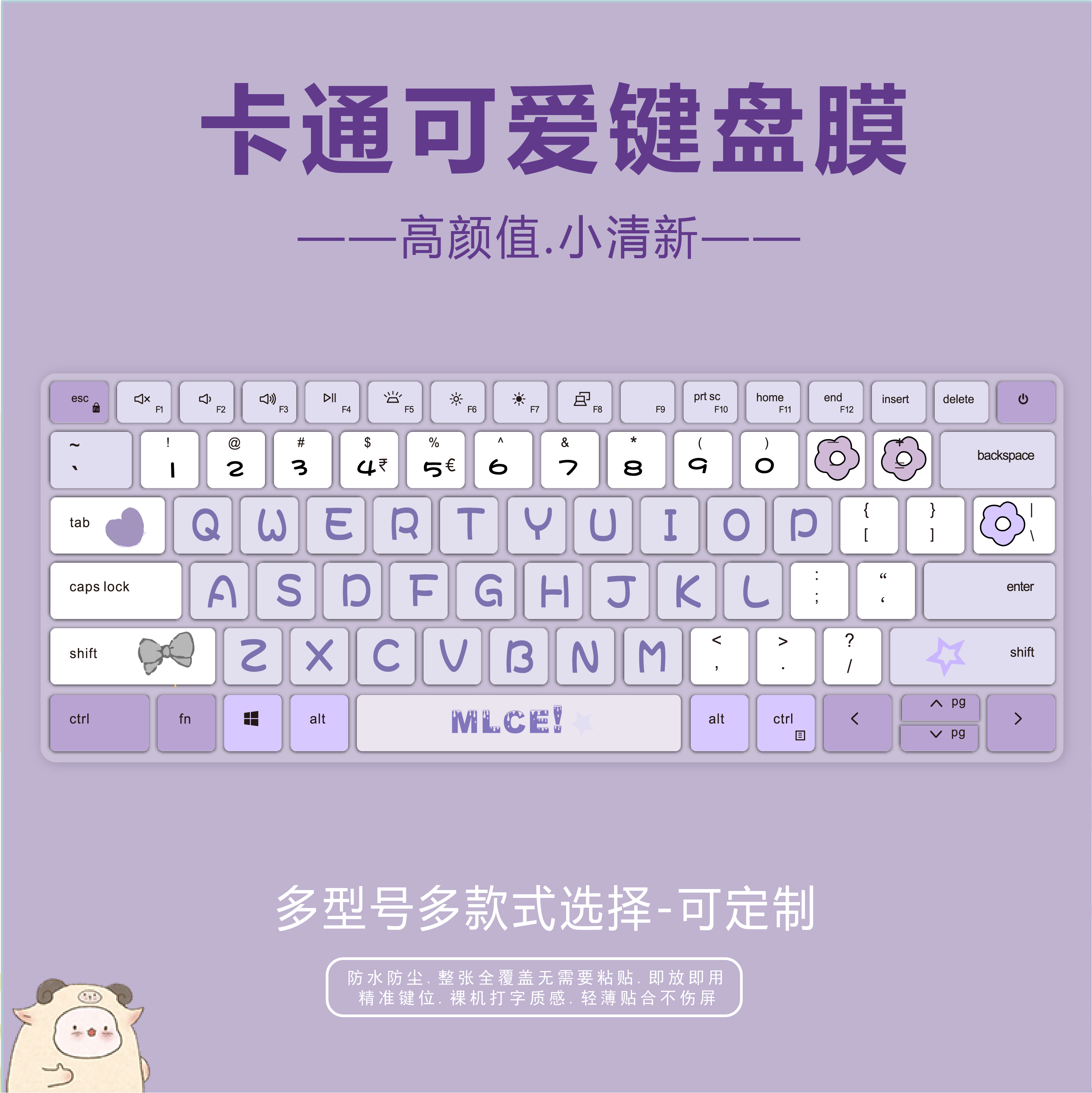 适用戴尔DELL灵越5410 5415 5418笔记本电脑键盘膜五笔字根助记表
