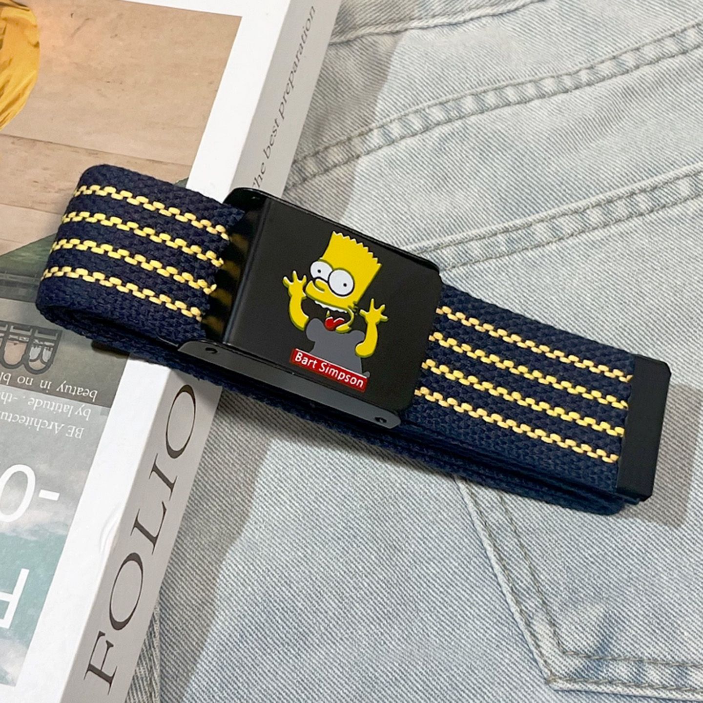 平滑扣帆布腰带男女士休闲时尚百搭编织条纹新款潮流皮带裤腰带男