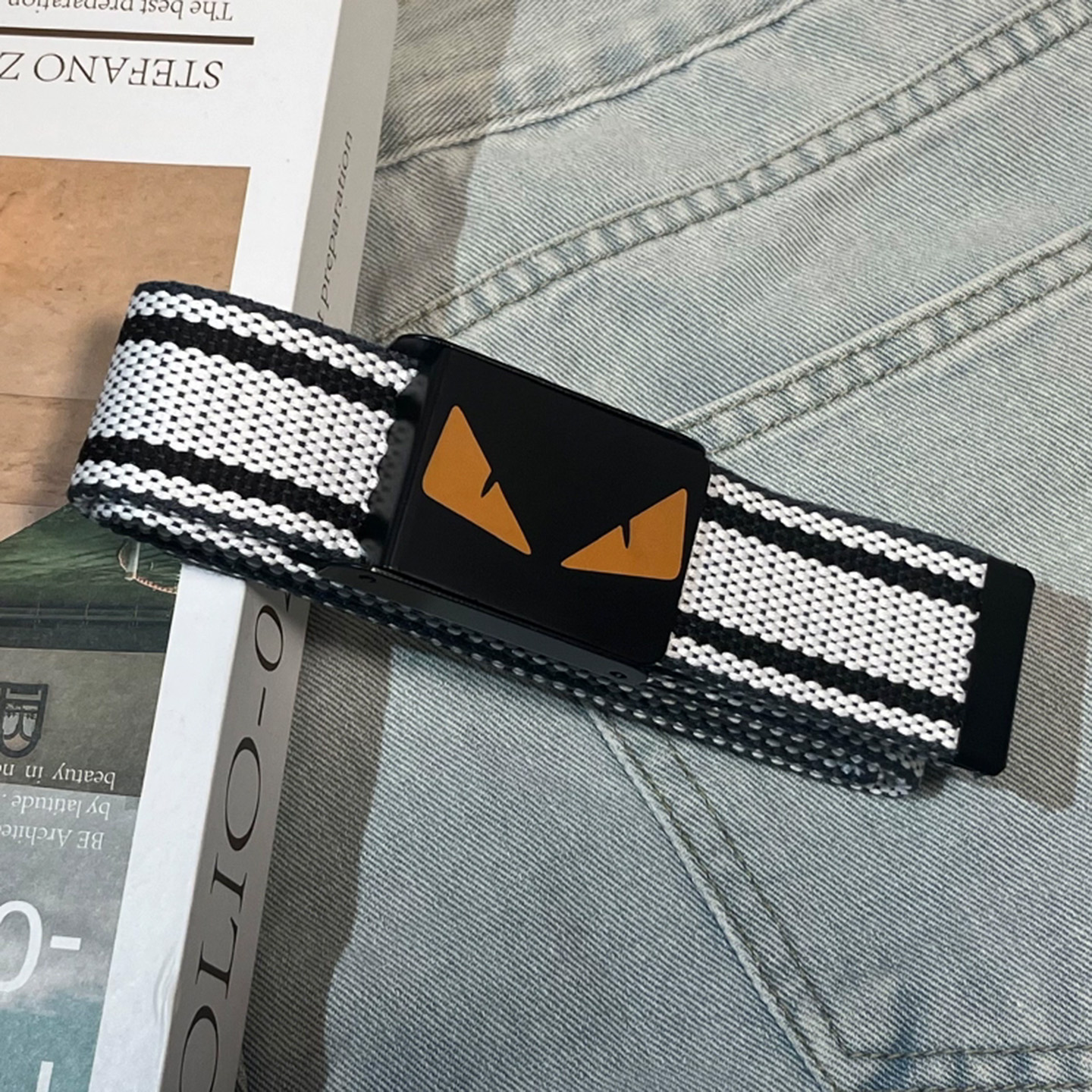 韩版ulzzang帆布腰带男女简约百搭潮人青年bf皮带平滑扣休闲裤带