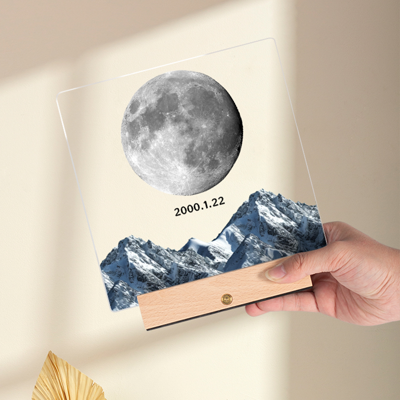 定制你出生那天的月亮相框送情侣