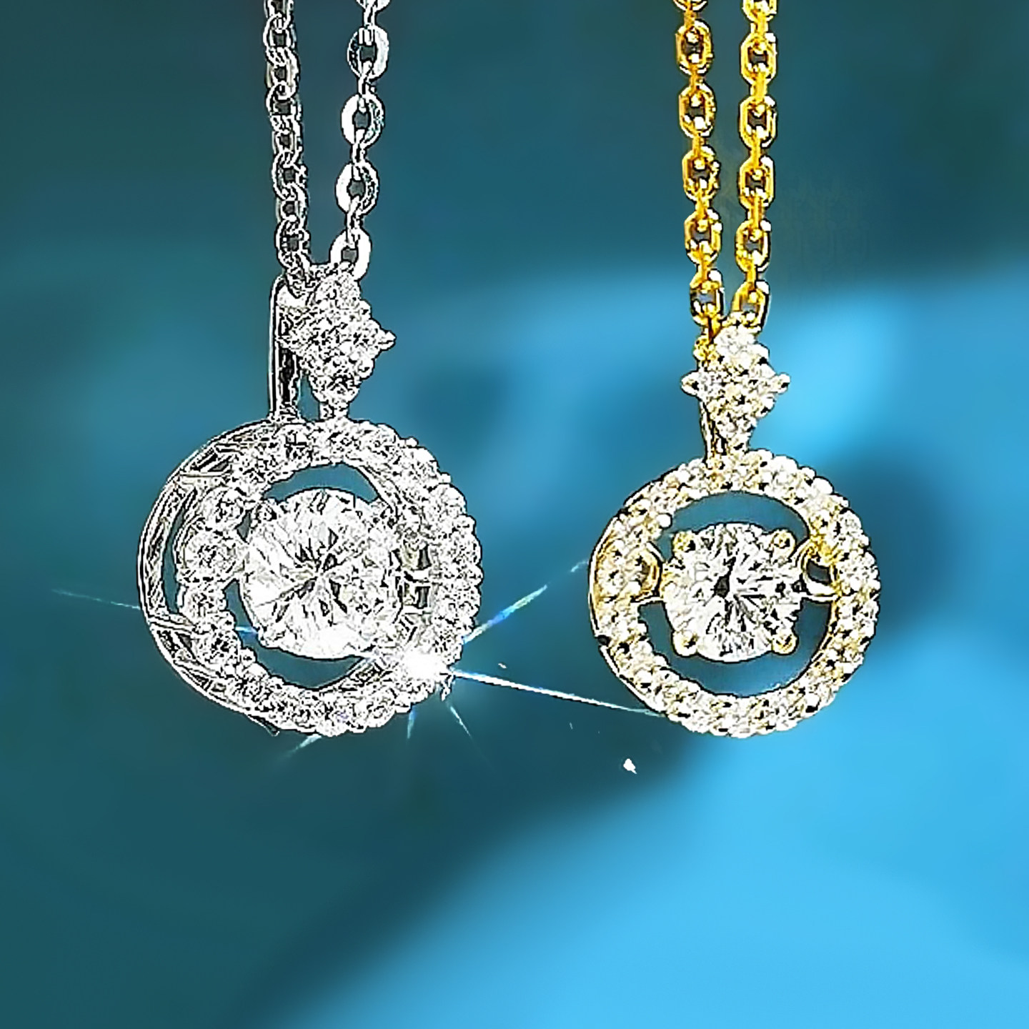 时光守护18K黄金玫瑰金项链50分IGI培育钻石灵动跳跃吊坠小众女款,珠宝/钻石/翡翠,合成（处理）钻石颈饰,淘宝优惠券,粉丝福利购,淘宝优惠卷