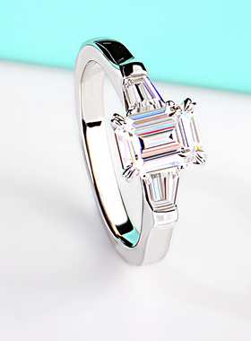 IGI培育钻石18K金1克拉戒指铂金