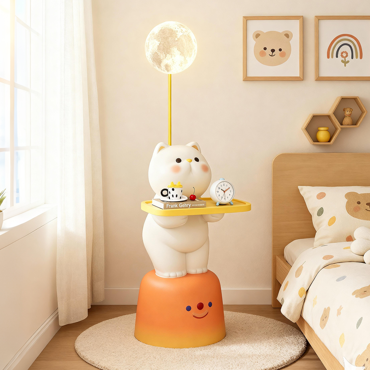 可爱猫猫落地灯摆件儿童房床头灯