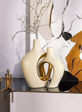 抽象艺术人物摆件客厅酒柜工艺品北欧简约花瓶玄关电视柜家居装饰