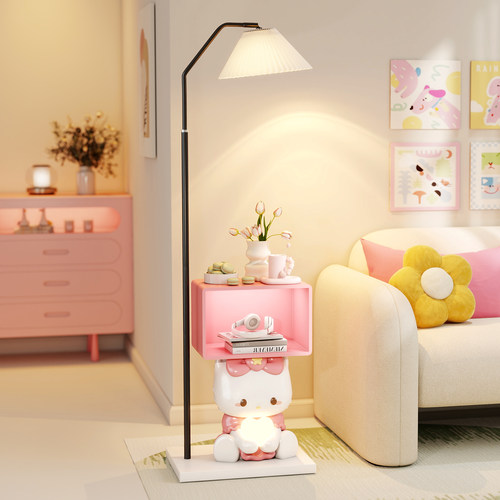卡通猫床头柜落地灯可爱落地摆件