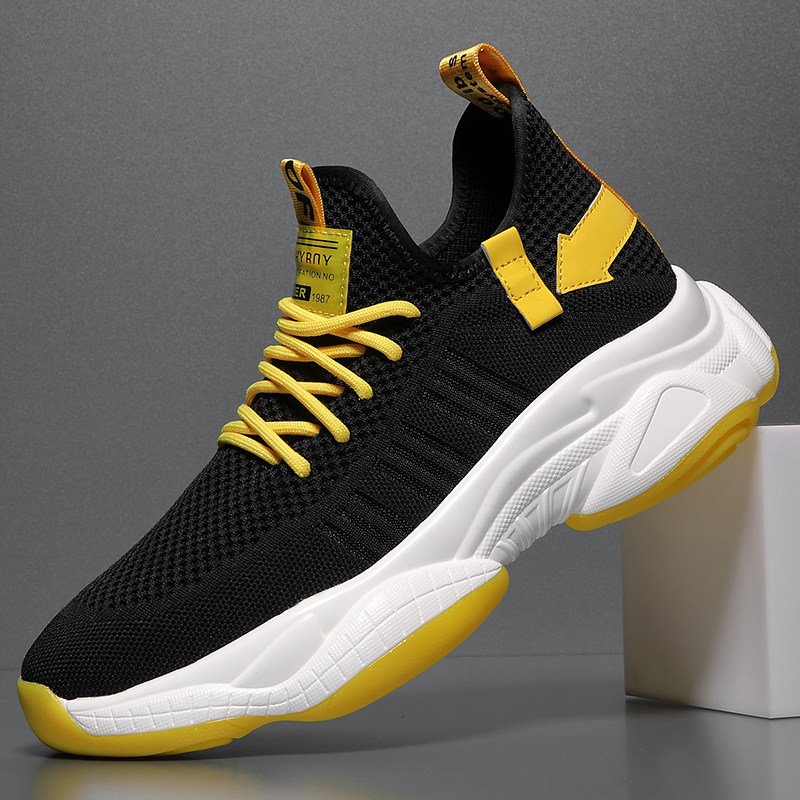 男士大码流行夏季透气防臭厚底增高网面跑步运动休闲中邦男鞋子款