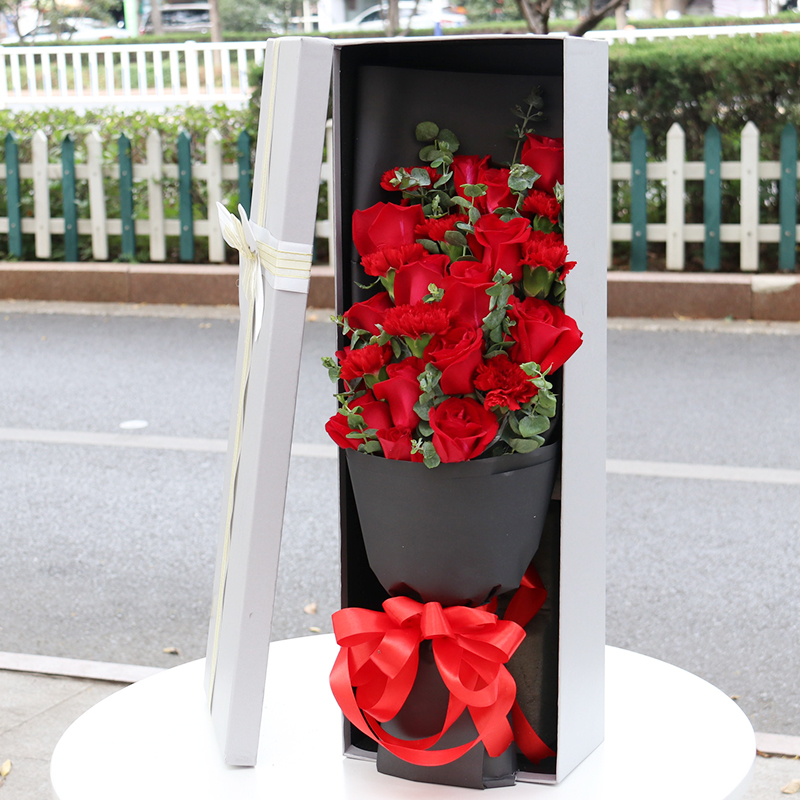 天津鲜花速递同城红玫瑰花束礼盒红桥南开北辰东丽西青生日送花店
