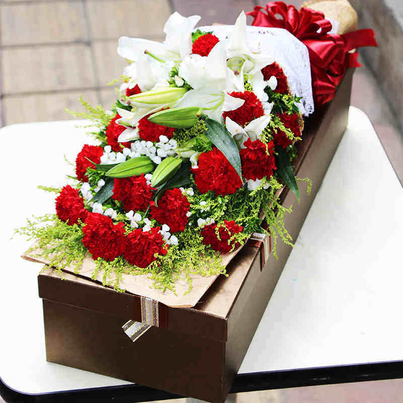 母亲节百合康乃馨鲜花束店速递同城山东济宁市汶上县兖州市微山县