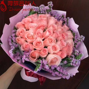 常州鲜花速递同城南京苏州南通扬州盐城红玫瑰花束礼盒生日送花店