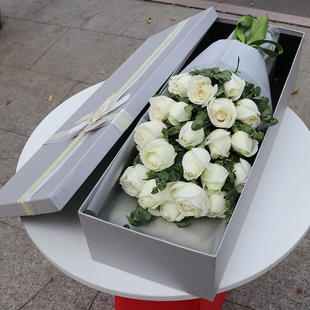 红玫瑰花束礼盒福州鲜花速递同城鼓楼台江仓山马尾晋安生日送花店