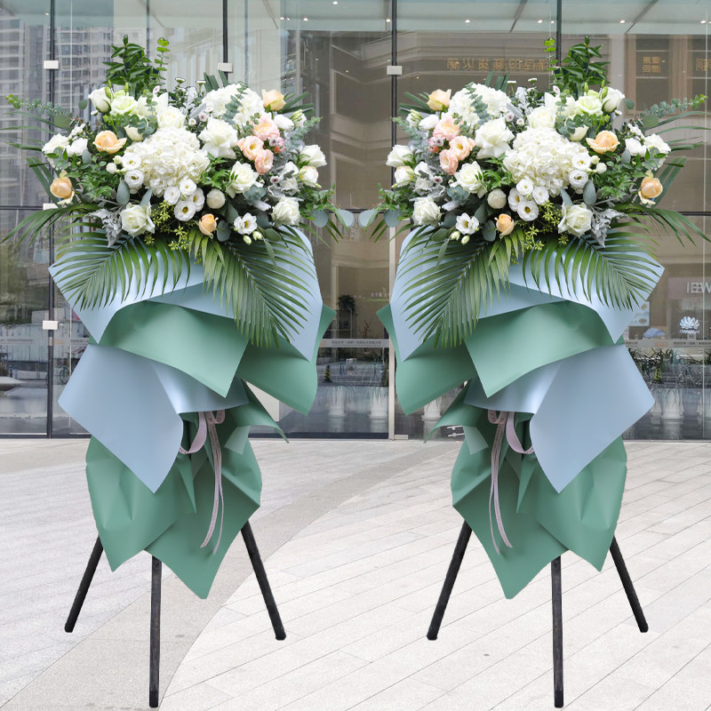 东莞开业花篮鲜花速递同城高端韩式三脚架花篮东莞江门珠海中山送