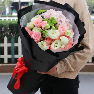 无锡玫瑰花束绣球混搭鲜花速递同城崇安南长北塘锡山生日送花店