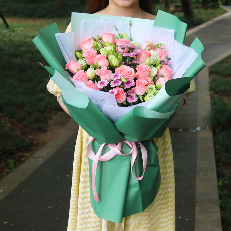 长沙绣球玫瑰花束速递芙蓉生日