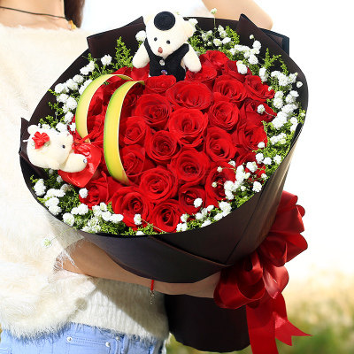 七夕教师节相城区红玫瑰花束