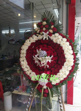 丧事花圈北京市鲜花同城速递东城区西城区崇文区宣武区用花花店